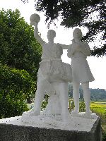 Statue of studens at primary school, Korea