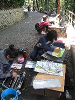 Student artists, Yongdusan Park, Busan