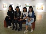 Girls in the art museum, Yongdusan Park, Busan