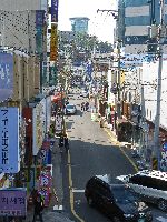 Street scene of a side street, Gimcheon