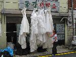 Preparing wedding dresses, Busan, Korea