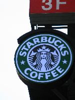 Starbuck Coffee sign, Seoul, Korea