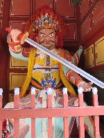 Chenwangum gate honors the four Devas, Seonunsa, Korea