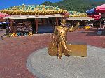 Sculpture of muscian, Hwagea Village, Gwangyang Province, Koea
