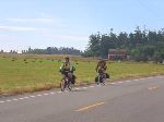 Bicycling along Ebey's Prairie