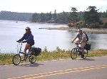 Bicycling along Penn Cove