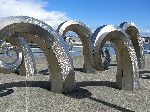 Paul Sorey sculpture "Salmon Wave", Ballard, Seattle