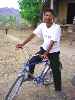 Young man bicyclist