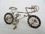 Plated wire and rubber road bicycle sculpture from Harare, Zimbabwe