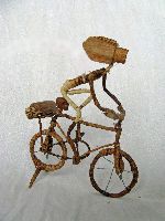 Banana leaf bicycle sculpture from Maun, Botwana