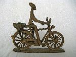 Lost wax bronze casts bicycle sculpture from Kumasi, Ghana